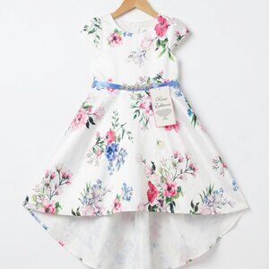 NWT Rare Editions Toddler Girl 3T Ivory Floral High-Low Special Occasion Dress